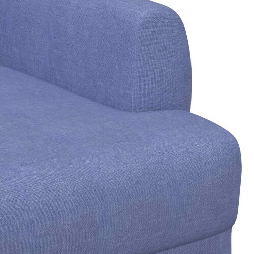 Ljubavni kauč s gumbima Traper plava 116 x 67 x 80 cm Tkanina - Trapere plave boje Cijena