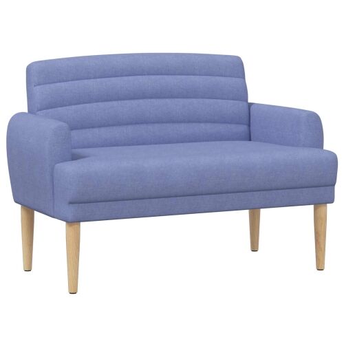 Ljubavni kauč s gumbima Traper plava 116 x 67 x 80 cm Tkanina - Trapere plave boje Cijena