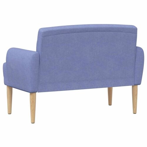 Ljubavni kauč s gumbima Traper plava 116 x 67 x 80 cm Tkanina - Trapere plave boje Cijena