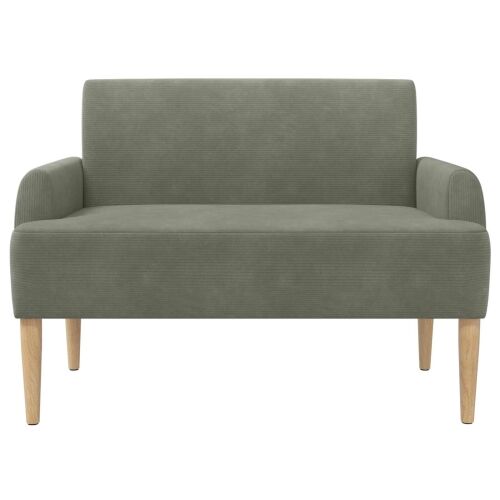 Ljubavni kauč s gumbima Svjetlosiva 116 x 67 x 81 cm - Svjetlosiva Cijena