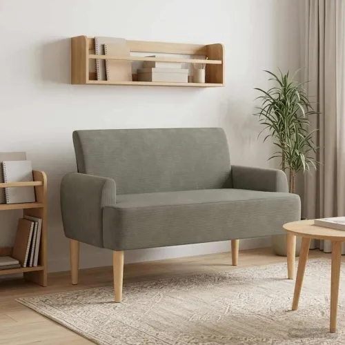 Ljubavni kauč s gumbima Svjetlosiva 116 x 67 x 81 cm - Svjetlosiva Cijena