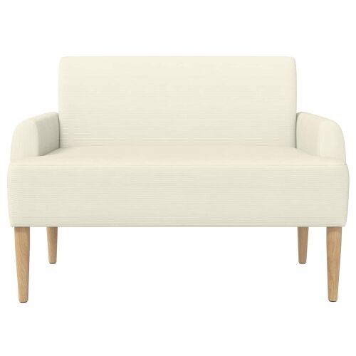 Ljubavni kauč s gumbima Krem 116 x 67 x 81 cm Kordura tekstil - Krem Cijena