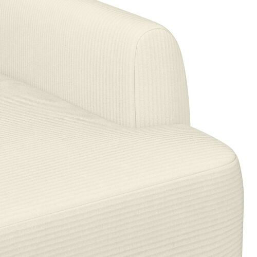 Ljubavni kauč s gumbima Krem 116 x 67 x 81 cm Kordura tekstil - Krem Cijena