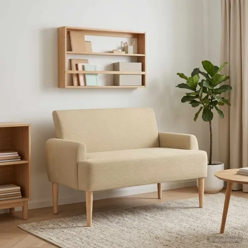 Ljubavni kauč s gumbima Svijetlozeleni sivi 116 x 67 x 81 cm - Svijetlo zelena siva Cijena