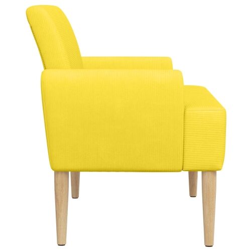 Ljubavni kauč s gumbima Svijetlo žuta 116 x 67 x 81 cm - Svjetložuta Cijena