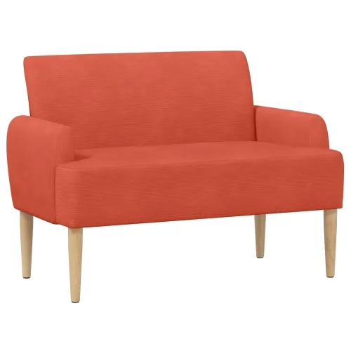 Ljubavni kauč s gumbima Crvena narančasta 116 x 67 x 81 cm - Crvena narančasta Cijena