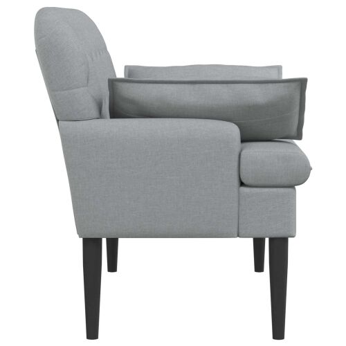 Ljubavni kauč s gumbima Svjetlosiva 111 x 68 x 80 cm Tkanina - Svjetlosiva Cijena