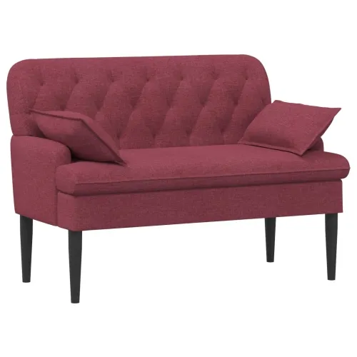 Ljubavni kauč s gumbima Vinska crvena 111 x 68 x 80 cm Tkanina - boja crnog vina Cijena