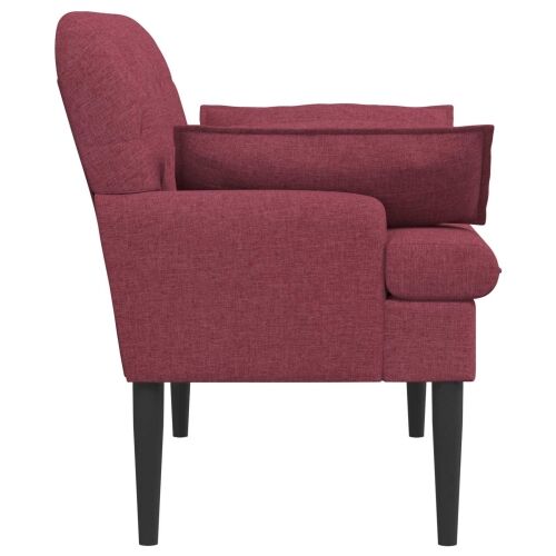 Ljubavni kauč s gumbima Vinska crvena 111 x 68 x 80 cm Tkanina - boja crnog vina Cijena
