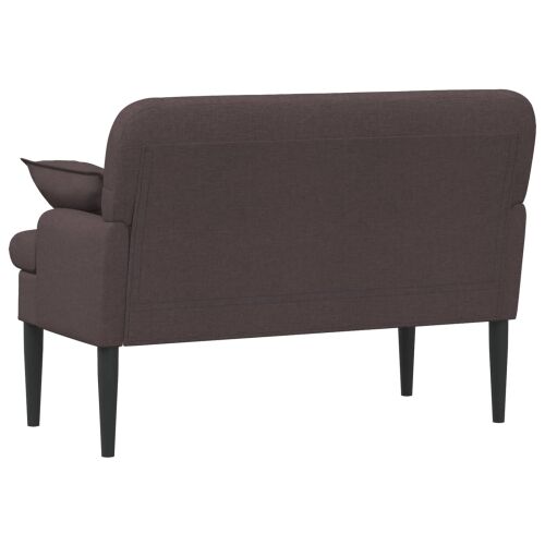 Ljubavni kauč s gumbima Tamno smeđa 111 x 68 x 80 cm Tkanina - Tamno smeđa Cijena