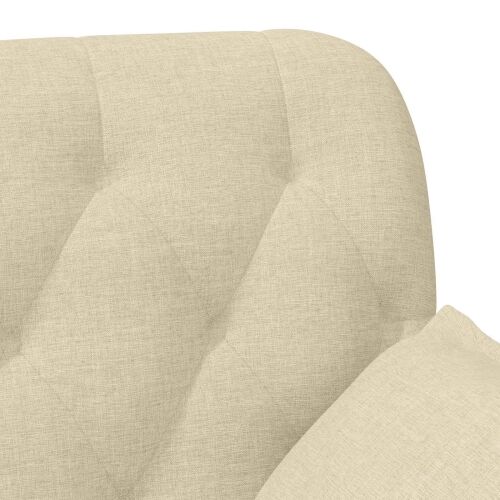 Ljubavni kauč s gumbima Krem 111 x 68 x 80 cm Tkanina - Krem Cijena