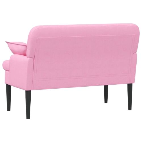 Ljubavni kauč s gumbima Ružičasta 111 x 68 x 80 cm Tkanina - Ružičasta Cijena