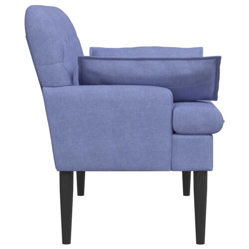 Ljubavni kauč s gumbima Traper plava 111 x 68 x 80 cm Tkanina - Trapere plave boje Cijena