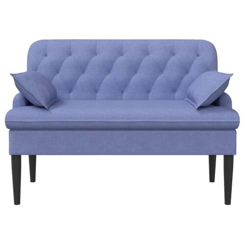 Ljubavni kauč s gumbima Traper plava 111 x 68 x 80 cm Tkanina - Trapere plave boje Cijena
