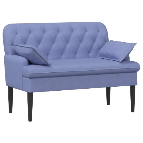 Ljubavni kauč s gumbima Traper plava 111 x 68 x 80 cm Tkanina - Trapere plave boje Cijena