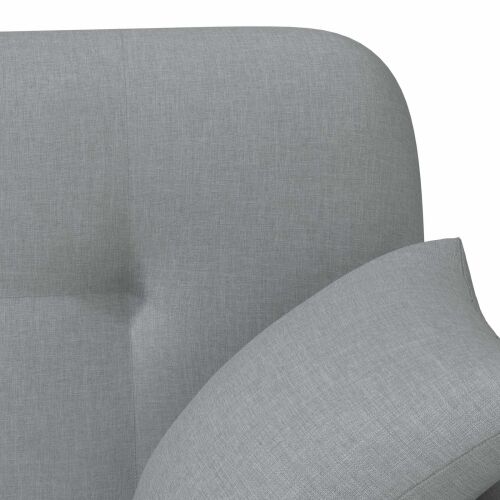 Ljubavni kauč s gumbima Svjetlosiva 120 x 65 x 79 cm Tkanina - Svjetlosiva Cijena