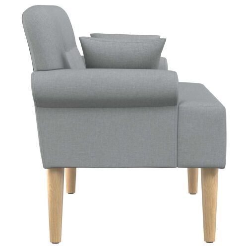 Ljubavni kauč s gumbima Svjetlosiva 120 x 65 x 79 cm Tkanina - Svjetlosiva Cijena