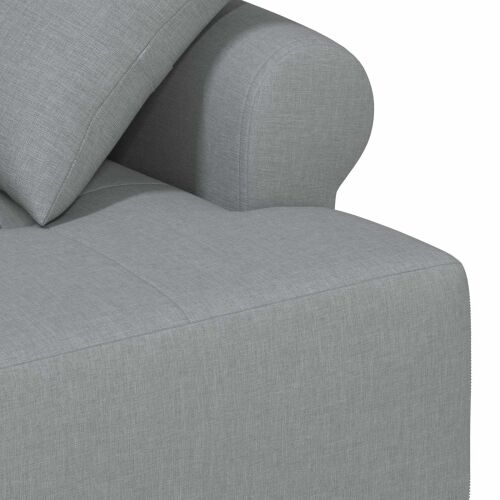 Ljubavni kauč s gumbima Svjetlosiva 120 x 65 x 79 cm Tkanina - Svjetlosiva Cijena
