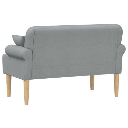 Ljubavni kauč s gumbima Svjetlosiva 120 x 65 x 79 cm Tkanina - Svjetlosiva Cijena