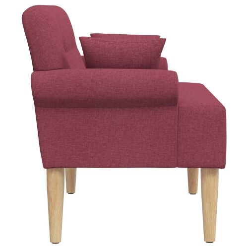 Ljubavni kauč s gumbima Vinska crvena 120 x 65 x 79 cm Tkanina - boja crnog vina Cijena
