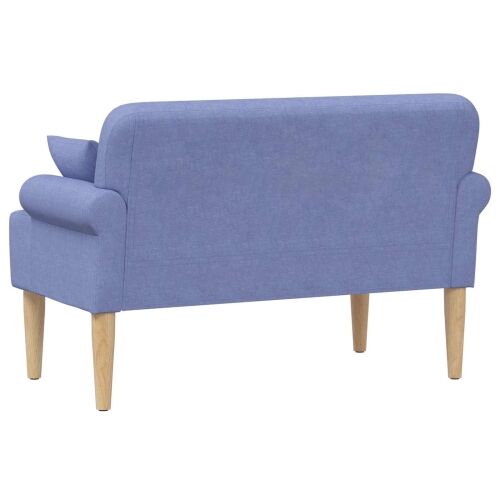 Ljubavni kauč s gumbima Traper plava 120 x 65 x 79 cm Tkanina - Trapere plave boje Cijena