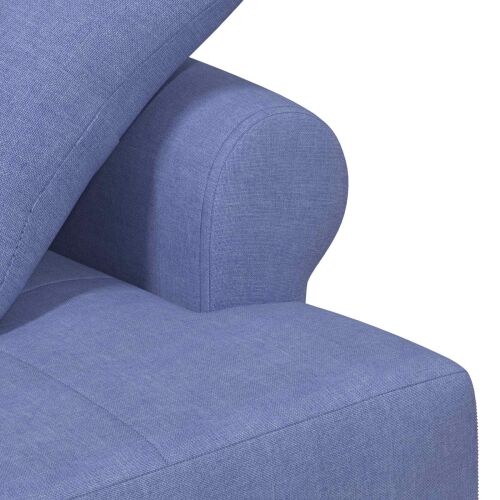 Ljubavni kauč s gumbima Traper plava 120 x 65 x 79 cm Tkanina - Trapere plave boje Cijena