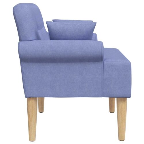 Ljubavni kauč s gumbima Traper plava 120 x 65 x 79 cm Tkanina - Trapere plave boje Cijena