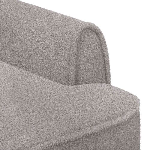 Ljubavni kauč s gumbima Svjetlosiva 117 x 67 x 77 cm Bouclé - Svjetlosiva Cijena