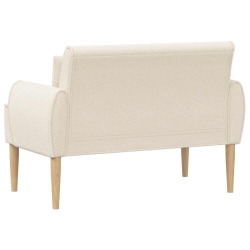 Ljubavni kauč s gumbima Krem 117 x 67 x 77 cm Bouclé - Krem Cijena