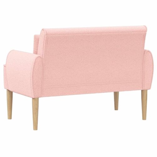 Ljubavni kauč s gumbima Ružičasta 117 x 67 x 77 cm Bouclé - Ružičasta Cijena