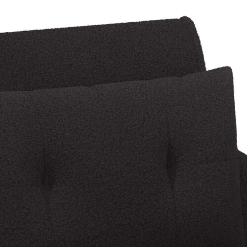 Ljubavni kauč s gumbima Crna 117 x 67 x 77 cm Bouclé - Crna Cijena