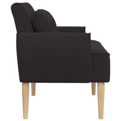 Ljubavni kauč s gumbima Crna 117 x 67 x 77 cm Bouclé - Crna Cijena