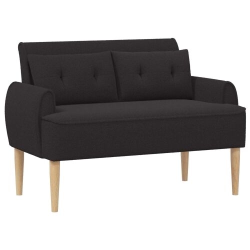 Ljubavni kauč s gumbima Crna 117 x 67 x 77 cm Bouclé - Crna Cijena