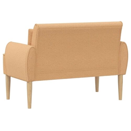 Ljubavni kauč s gumbima Bež 117 x 67 x 77 cm Bouclé - Bež Cijena