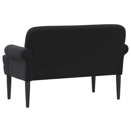 Ljubavni kauč s gumbima Crna 120 x 66 x 78 cm Baršun - Crna Cijena