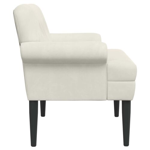 Ljubavni kauč s gumbima Krem 120 x 66 x 78 cm Baršun - Krem Cijena