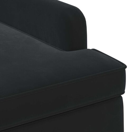 Ljubavni kauč s gumbima Crna 111 x 65 x 79 cm Baršun - Crna Cijena