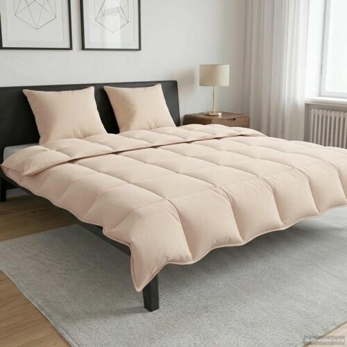 Zimska deka Bež 200 x 220 cm 100% prirodni kapok - 200 x 220 cm Cijena