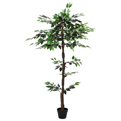 Umjetna ficus biljka Zelena 85 x 18 x 160 cm Tkanina i drvo Cijena