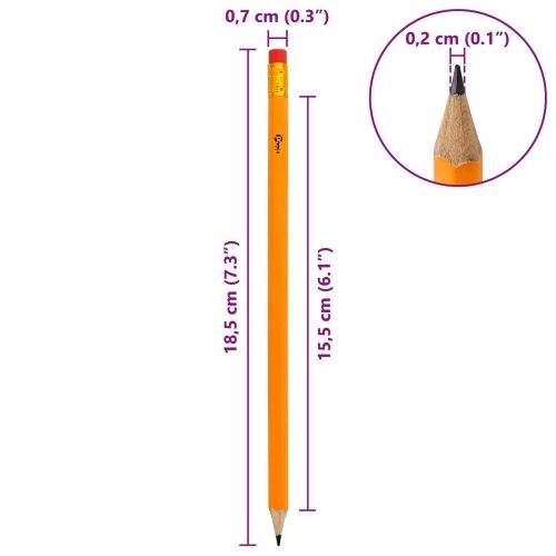 HB Olovke Ø 0,7 x 18,5 cm Žuta Čvrsta drvo topole - 150 Cijena