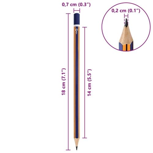 HB Olovke Ø 0,7 x 18 cm Plava i žuta Čvrsta drvo topole - 150 Cijena