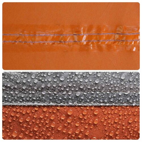 Obiteljski šator s tendom otporan na vodu 14 osoba - Siva i narančasta Cijena