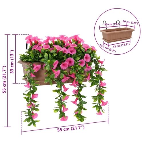 Umjetni cvjetovi Ljubičasto crvena 55 x 20 x 55 cm PE i čelik Cijena