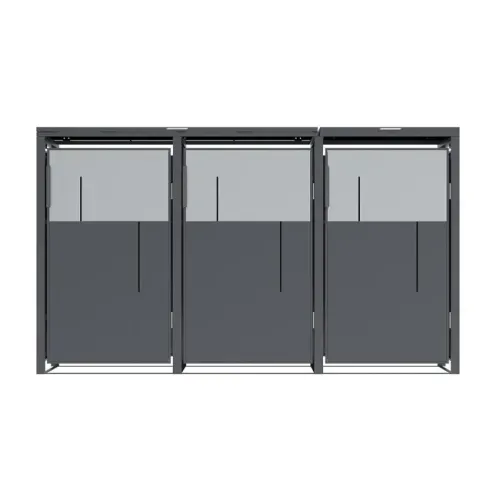 Westmann Tonus 3 | Metalno spremište za 3 kante za smeće | 3 x 240L | Antracit - BRANDED IN GERMANY Cijena