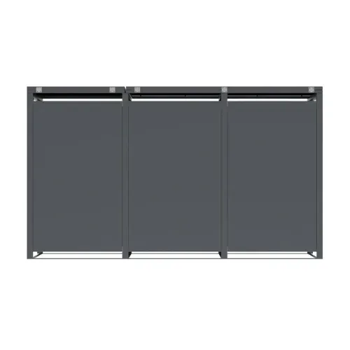 Westmann Tonus 3 | Metalno spremište za 3 kante za smeće | 3 x 240L | Antracit - BRANDED IN GERMANY Cijena