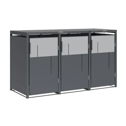 Westmann Tonus 3 | Metalno spremište za 3 kante za smeće | 3 x 240L | Antracit - BRANDED IN GERMANY Cijena