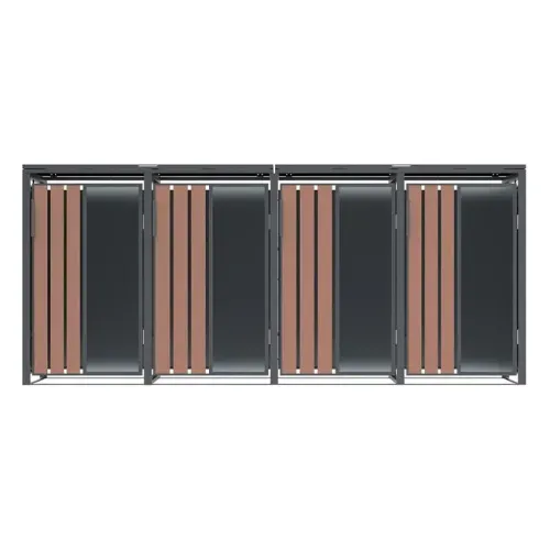 Westmann Status 4 | Metalno spremište za 4 kante za smeće | 4 x 240 L | Antracit - BRANDED IN GERMANY Cijena