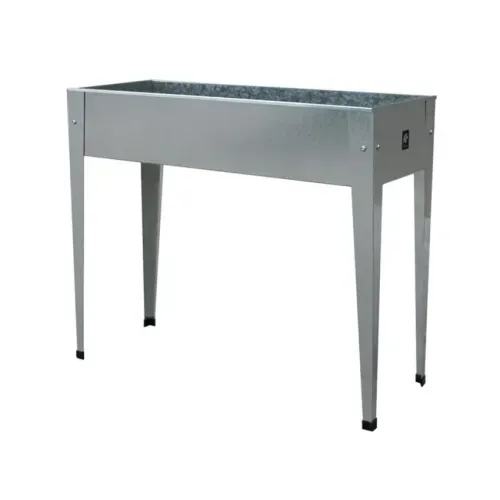 Herstera Garden Urban | Povišena gredica | Visoka tegla za cvijeće | 72 L | 100x40x84 cm - Srebrna - BRANDED IN EU Cijena