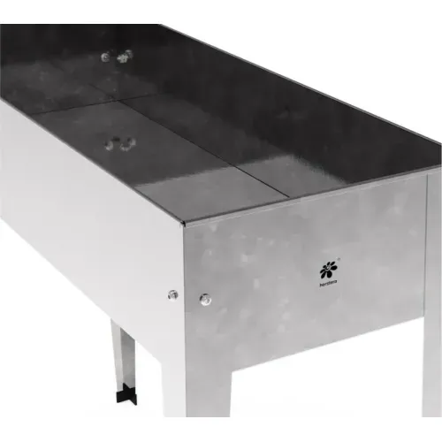 Herstera Garden Urban | Povišena gredica | Visoka tegla za cvijeće | 72 L | 100x40x84 cm - Srebrna - BRANDED IN EU Cijena