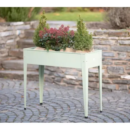 Herstera Garden Urban | Povišena gredica | Visoka tegla za cvijeće | 72 L | 100x40x84 cm - Kaktus zelena - BRANDED IN EU Cijena
